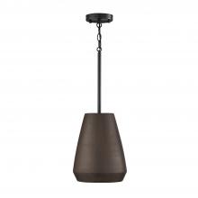 Capital Fixture Comp 354213UR - 1-Light Handcrafted Terracotta Pendant in Umber and Matte Black