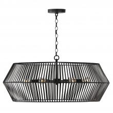 Capital Fixture Comp 430361MB - 6-Light Angular Metal Chandelier in Matte Black