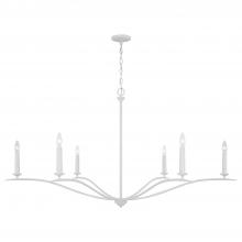 Capital Fixture Comp 450661XW - 6-Light Elongated Chandelier in Textured White