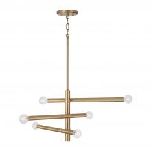Capital Fixture Comp 451261AD - 6-Light Modern Sputnik Chandelier in Aged Brass
