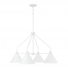 Capital Fixture Comp 451341WE - 4-Light Modern Metal Chandelier in White