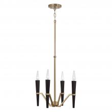 Capital Fixture Comp 453841AB - 4-Light Chandelier in Aged Brass and Black