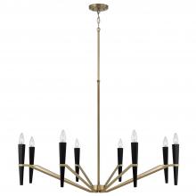 Capital Fixture Comp 453881AB - 8-Light Chandelier in Aged Brass and Black