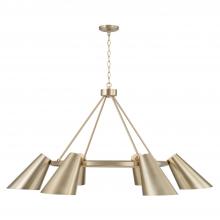 Capital Fixture Comp 454961MA - 6-Light Modern Ring Chandelier in Matte Brass with Painted White Interior