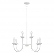 Capital Fixture Comp 456181CE - 8-Light Chandelier in Matte White with Handcrafted Fluted Ceramic Accents