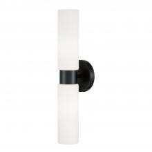 Capital Fixture Comp 652621MB - 2-Light Dual Linear Sconce Bath Bar in Matte Black with Soft White Glass