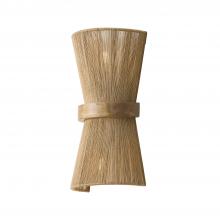 Capital Fixture Comp 652821MA - 2-Light Sconce in Matte Brass with Mango Wood and Handwrapped Natural Jute Rope String