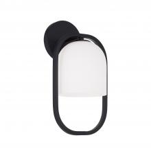 Capital Fixture Comp 657311MB-558 - 1-Light Capsule Sconce in Matte Black with Soft White Glass