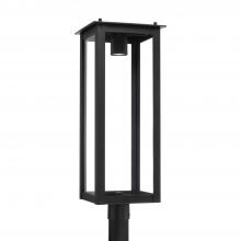 Capital Fixture Comp 934643BK-GL - 1-Light Post Lantern in Black with Clear Glass GU Twist Lock Night Sky Friendly