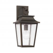 Capital Fixture Comp 953311OZ - 1-Light Outdoor Tapered Wall Lantern in Oiled Bronze with Ripple Glass