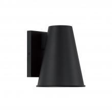 Capital Fixture Comp 955111BK - 1-Light Outdoor Night Sky Friendly Cone Wall Lantern in Black with Painted White Interior