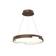 KUZCO Lighting PD52719-WT - Anello Minor 19-in Walnut LED Pendant