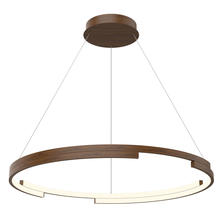 KUZCO Lighting PD52732-WT - Anello Minor 32-in Walnut LED Pendant