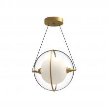 KUZCO Lighting PD76712-BG - Aries 12-in Brushed Gold LED Pendant