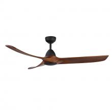 KUZCO Lighting CF77860-MB/DW - Baylor 60-in Matte Black/Dark Walnut LED Ceiling Fan