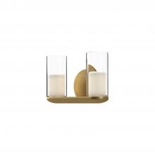 KUZCO Lighting VL53511-BG/CL - Birch 11-in Brushed Gold/Clear LED Vanity