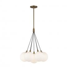 KUZCO Lighting CH3117-BG/OP - Bolla 16-in Brushed Gold/Opal Glass LED Chandelier