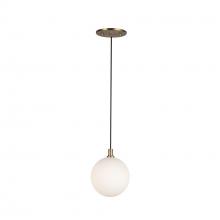 KUZCO Lighting PD3106-BG/OP - Bolla 5-in Brushed Gold/Opal Glass LED Pendant