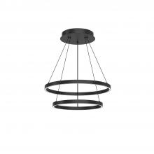 KUZCO Lighting CH87224-BK - Cerchio 24-in Black LED Chandeliers