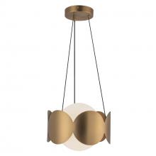 KUZCO Lighting CH59810-BG/OP - Ciel 10-in Brushed Gold/Opal Glass Socket Chandelier