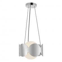 KUZCO Lighting CH59810-CH/OP - Ciel 10-in Chrome/Opal Glass Socket Chandelier