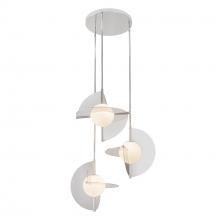 KUZCO Lighting CH65127-PN/OP-UNV - Scorpio 27-in Polished Nickel/Opal Glass LED Chandelier