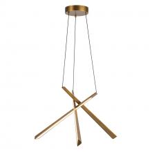 KUZCO Lighting CH68127-VB-UNV - Lex 27-in Vintage Brass LED Chandelier