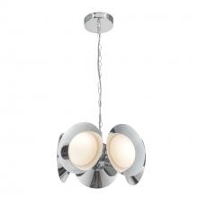 KUZCO Lighting CH77916-CH/OP-UNV - Cleo 16-in Chrome/Opal Glass LED Chandelier