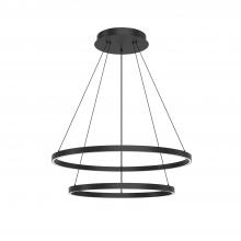 KUZCO Lighting CH87232-BK-UNV-010 - Cerchio 32-in Black LED Chandeliers