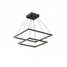 KUZCO Lighting CH88224-BK-UNV-010 - Piazza 24-in Black LED Chandeliers