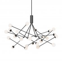 KUZCO Lighting CH97358-BK-UNV - Moto 56-in Black LED Chandeliers
