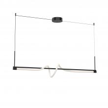 KUZCO Lighting LP95354-BK-UNV - Cursive 54-in Black LED Linear Pendant