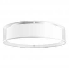 KUZCO Lighting FM7920-WOR-5CCT - Dalton 20-in White Organza LED Flush Mount