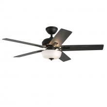 KUZCO Lighting CF78752-MB-LKW - Erikson 52-in Matte Black FAN + LED KIT with Bulb Ceiling Fan