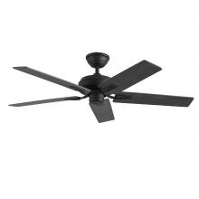 KUZCO Lighting CF78752-MB-NLW - Erikson 52-in Matte Black FAN Ceiling Fan