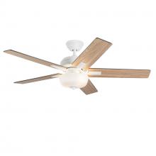 KUZCO Lighting CF78752-WH-LKW - Erikson 52-in White FAN + LED KIT with Bulb Ceiling Fan