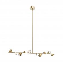 KUZCO Lighting LP50851-BG - Geode 51-in Brushed Gold LED Linear Pendant