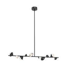 KUZCO Lighting LP50851-BK - Geode 51-in Black LED Linear Pendant