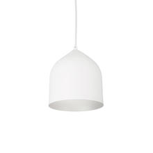 KUZCO Lighting PD9108-WH/SV - Helena 8-in White/Silver LED Pendant