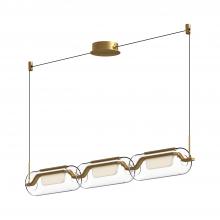KUZCO Lighting LP28543-BG-UNV - Hilo 43-in Brushed Gold LED Linear Pendant