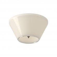 KUZCO Lighting FM45707-BN/GO - Holt 7-in Brushed Nickel/Glossy Opal Glass LED Flush Mount