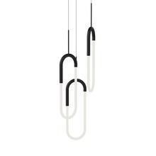 KUZCO Lighting MP95103-BK - Huron 3 Head Black LED Multi Pendant