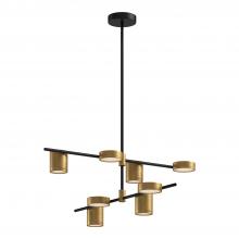 KUZCO Lighting CH96840-BK/BG - Jayden 40-in Black/Brushed Gold LED Chandeliers