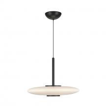 KUZCO Lighting PD37018-BK/GO-3WCCT-UNV - Kyoto 17-in Black/Glossy Opal Glass LED Pendant