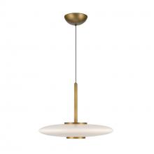 KUZCO Lighting PD37018-VB/GO-3WCCT-UNV - Kyoto 17-in Vintage Brass/Glossy Opal Glass LED Pendant