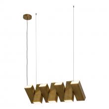 KUZCO Lighting LP17435-VB-UNV - Domino 35-in Vintage Brass LED Linear Pendant