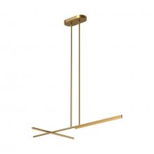 KUZCO Lighting LP28748-BG-UNV - Shift 48-in Brushed Gold LED Linear Pendant