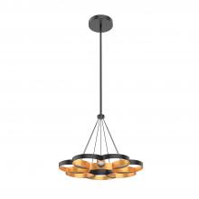 KUZCO Lighting CH90826-BK/GD - Maestro 26-in Black/Gold LED Chandeliers