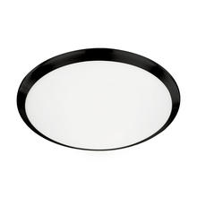 KUZCO Lighting FM1515-BK - Malta 15-in Black LED Flush Mount