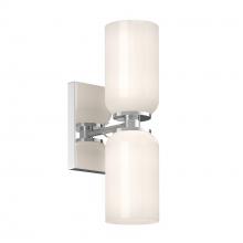 KUZCO Lighting WS57712-CH/GO - Nola 3-in Chrome/Glossy Opal Glass Socket Wall Sconce